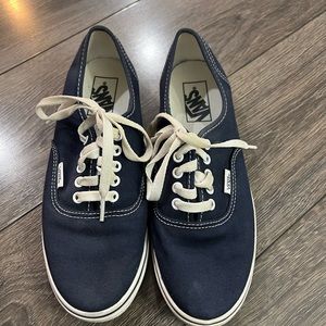 Vans authentic blue and white